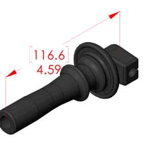 ETCO 18045-SB35-BS Straight Boot Insulators Black/Silicone