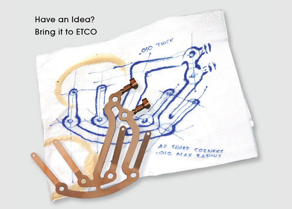 ETCO is silled at designing and producing custom stamped metal products.