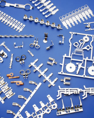 ETCO custom Stampings range from single connectors to complex multi-feature lead frames in a variety of metals,