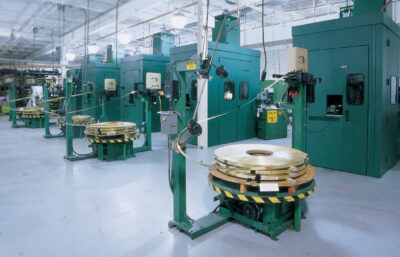 An ETCO production stamping floor