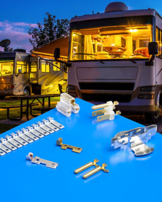 A patented male bridge power cord assembly and related products for power cord manufacturers serving the motorhome, RV, appliance, and electronics industries.