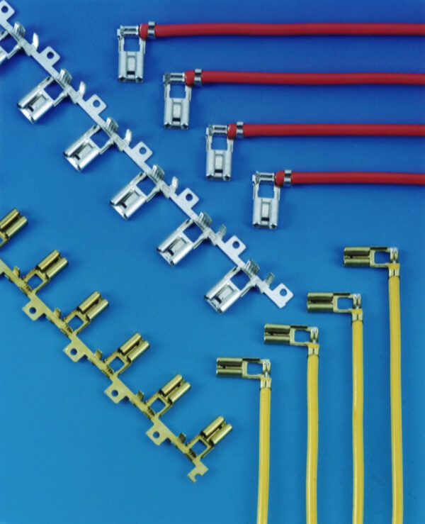 "F" Crimp Flag Disconnects Permit Faster Automated Wire Processing ETCO