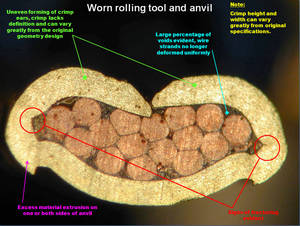 Worn Rolling Tool & Anvil